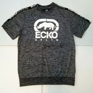 Ecko Unltd Black Gray Men's Graphic Tee 